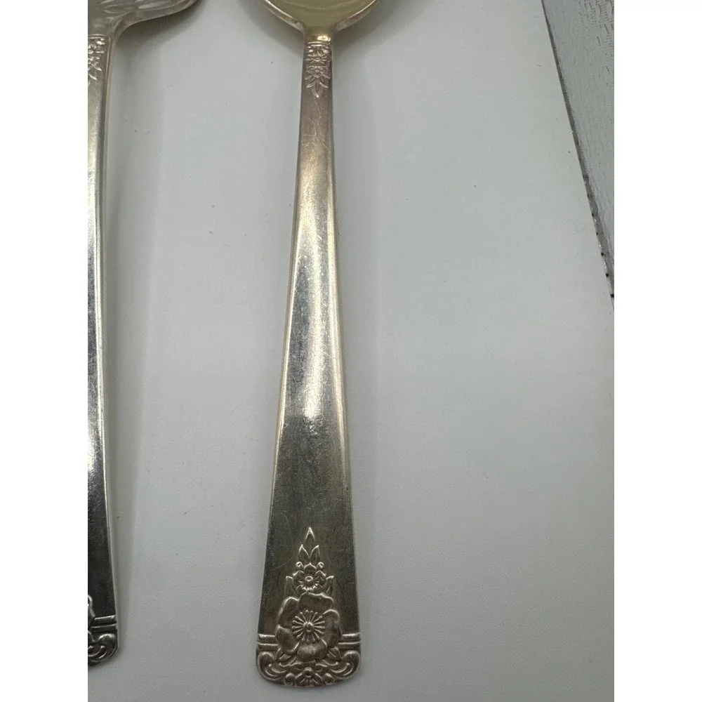 Vintage International Silver Spring Charm Silverplate Serving Set 4pc Floral